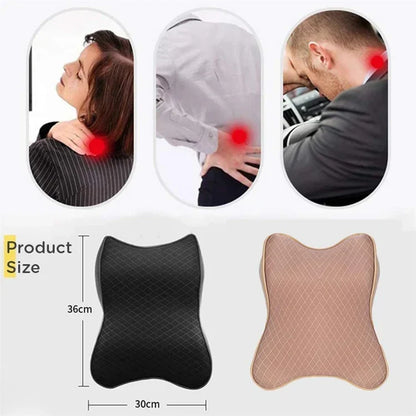 Belro car seat headrest neck rest cushion providing support for neck pain relief, designed for comfort during travel.