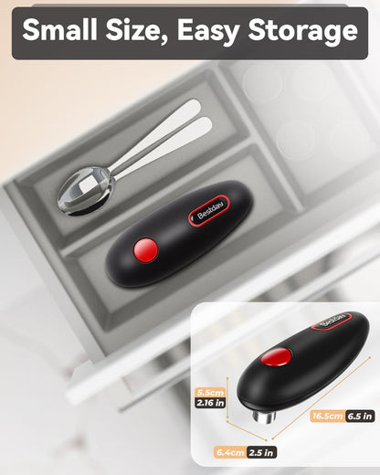 Belro electric automatic can opener for kitchen use, featuring ergonomic design and stainless steel cutting mechanism.