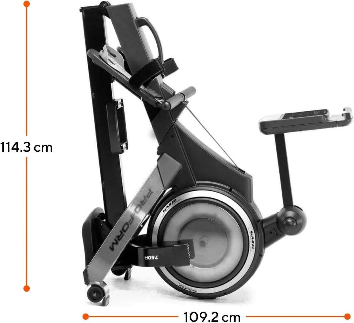Casavibeo ProForm 750R Rower showing adjustable foot pedals and digital display for indoor rowing workouts