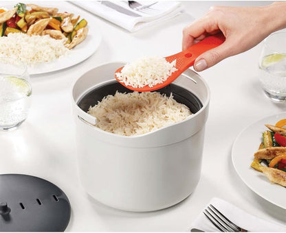 Belro microwave rice cooker steamer with transparent lid, compact kitchen appliance for quick rice and vegetable steaming.