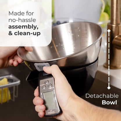 Digital measuring cup scale by Belro with clear digital display, designed for precise measurement in kitchen or workshop use.