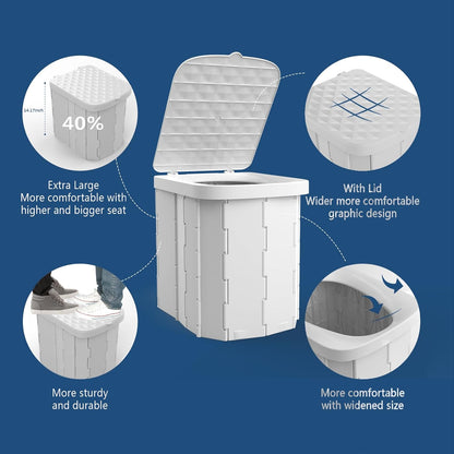 Belro portable camping toilet with compact design and sturdy plastic construction, ideal for outdoor outdoor use.
