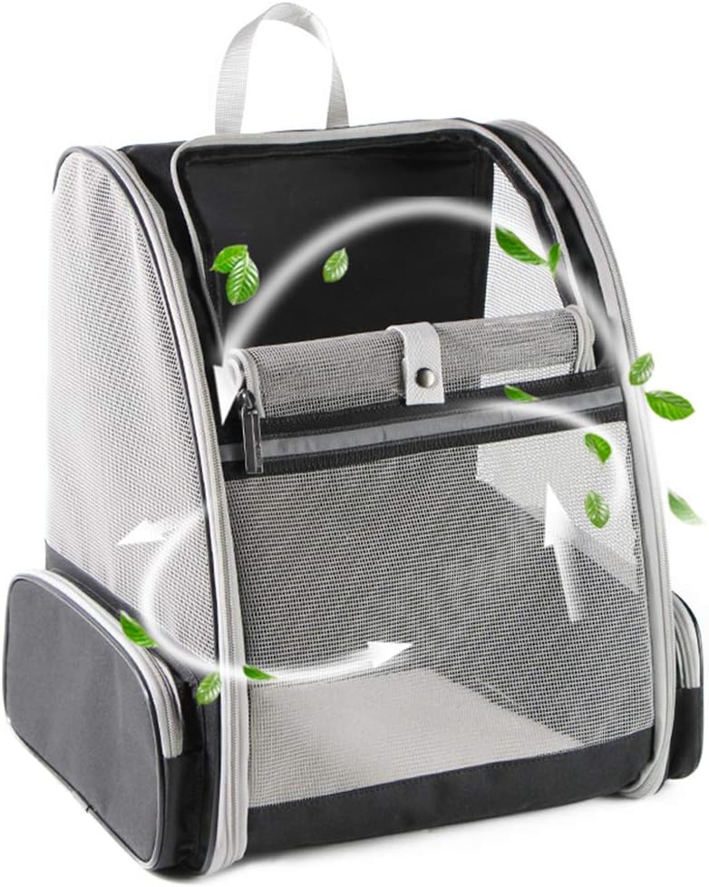 Belro cat backpack carrier with transparent window and adjustable straps, designed for comfortable pet transport.