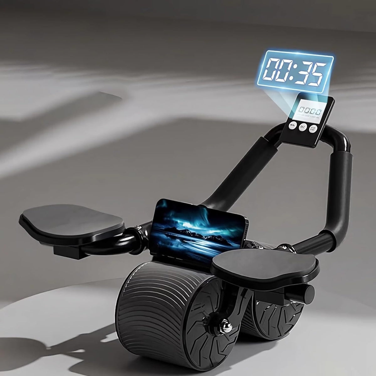 Belro Ab Roller Wheel for men, featuring sturdy handles and a smooth rolling mechanism for effective core workouts.