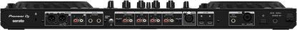 Casavibeo Pioneer DJ DDJ-FLX10 4-channel DJ controller with jog wheels, control knobs, and input/output ports for mixing music.