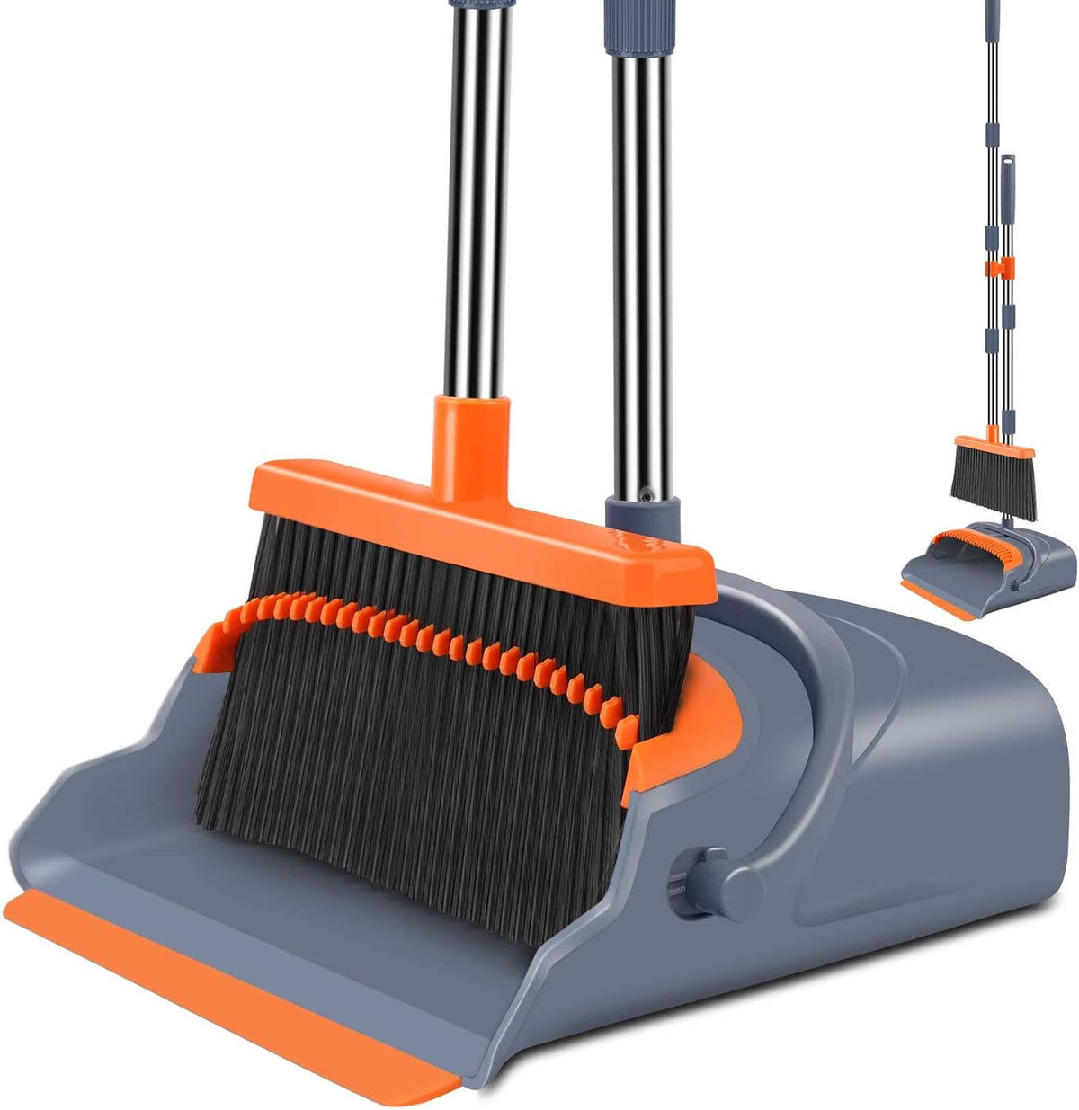 Belro self-cleaning broom and dustpan set with ergonomic handle and compact design for easy cleaning in home and garden.