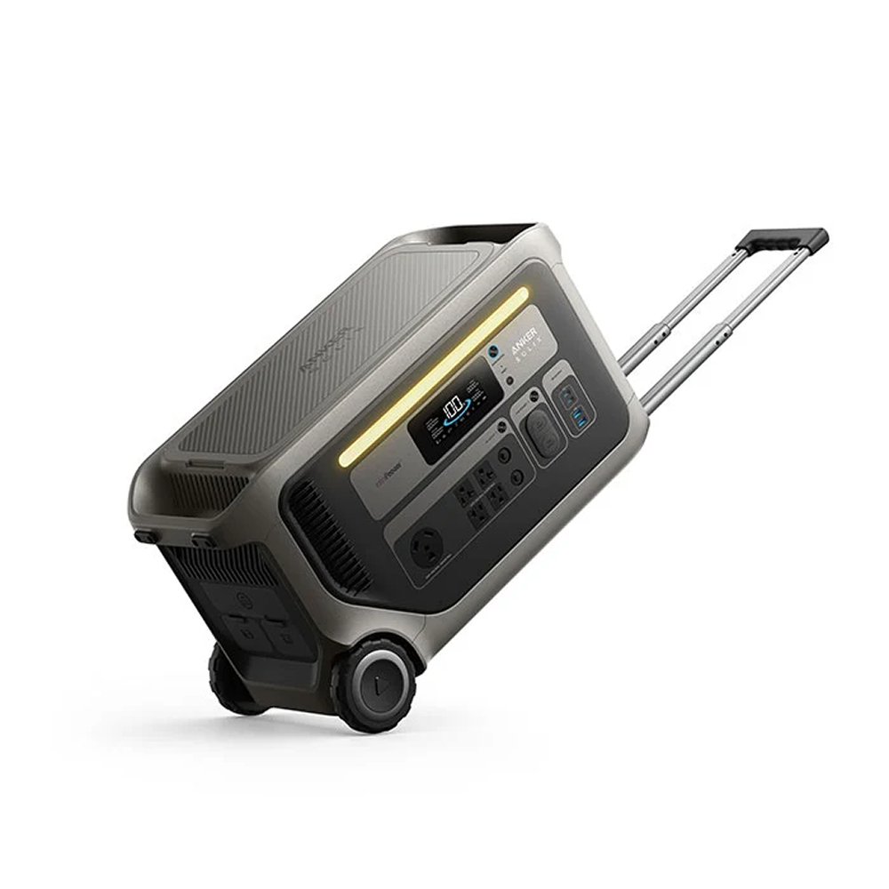 Casavibeo Anker SOLIX F3000 portable power station with multiple charging ports and digital display, black and compact design