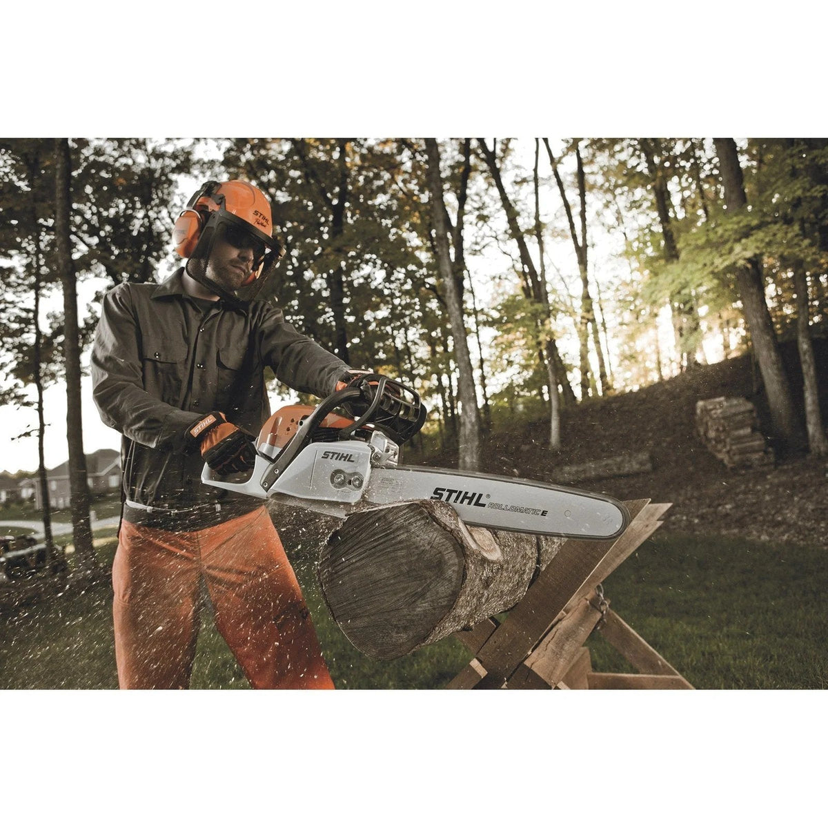 Stihl gas-powered chainsaw with 20-inch bar, 55.5cc engine, and 0.325-inch chain pitch, Model MS 291 20, by Casavibeo