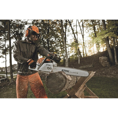 Stihl gas-powered chainsaw with 20-inch bar, 55.5cc engine, and 0.325-inch chain pitch, Model MS 291 20, by Casavibeo