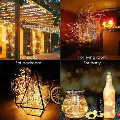 Belro outdoor string solar lights with clear cable, ideal for garden or patio decor, solar-powered outdoor lighting setup