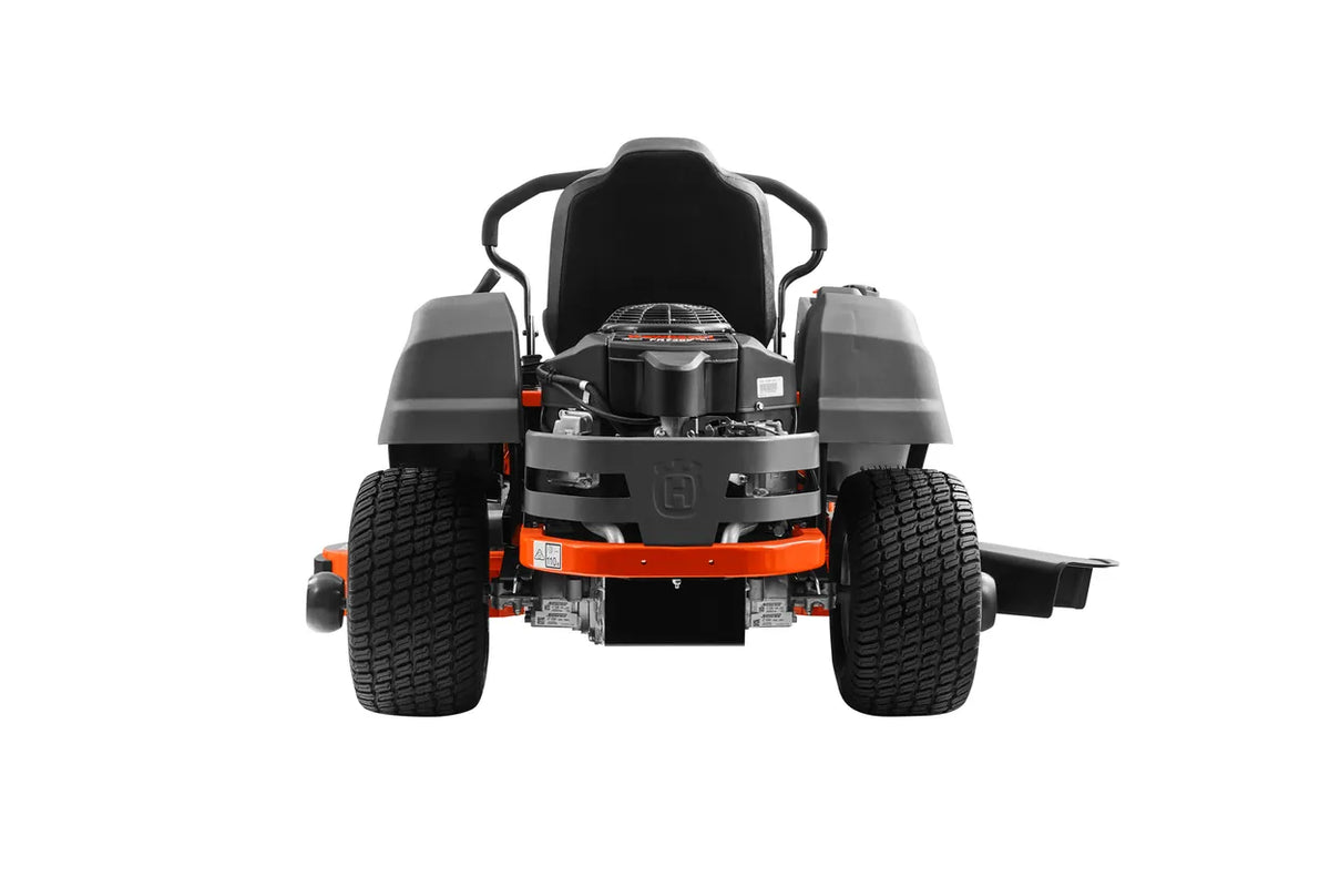 Husqvarna Z254F 54-inch zero-turn riding lawn mower with 24 HP Kawasaki engine, shown on a grassy lawn.