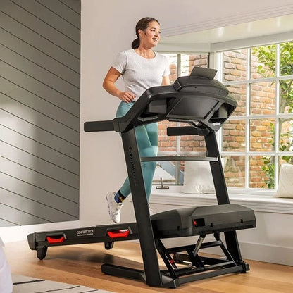 Casavibeo Bowflex BXT8J treadmill with digital display and sturdy frame, ideal for running and walking workouts at home.