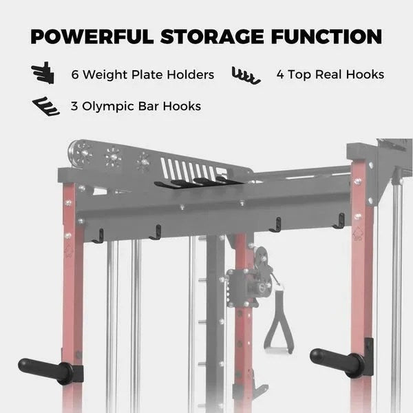 Casavibeo RitFit M1 Pro Smith Machine Home Gym Package with weight benches, barbell, and accessories for strength training.