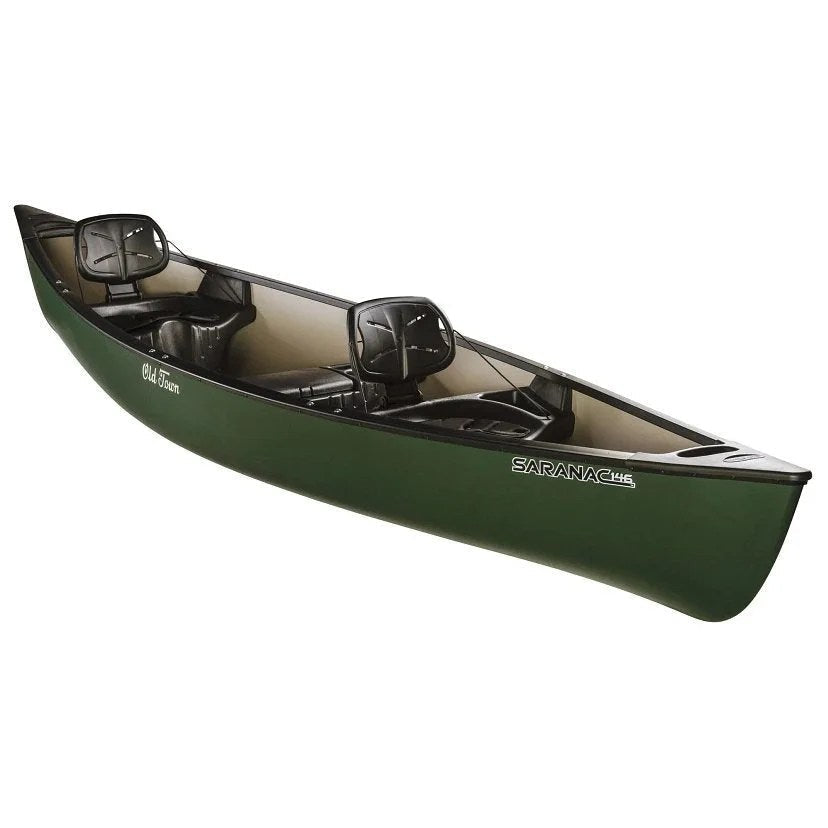 Casavibeo Saranac 146 kayak floating on water with paddle, showcasing its sleek design and vibrant color.