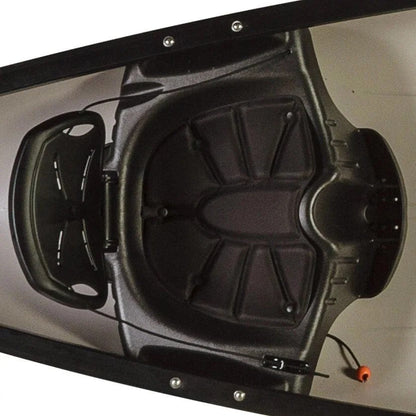 Casavibeo Saranac 146 kayak on water, showcasing its sleek design and vibrant color for outdoor water sports.