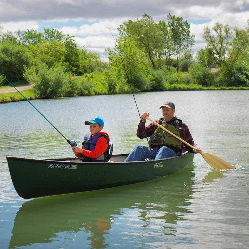 Casavibeo Saranac 146 kayak on water, showcasing its sleek design and vibrant color for outdoor water sports.