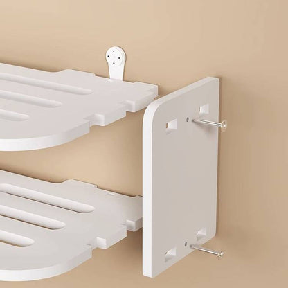 Belro WiFi router shelf storage box mounted on wall, organized home and garden furniture for router and accessories.