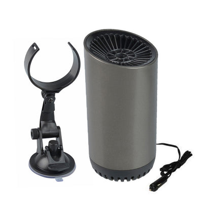 Belro Defroster Car Heater displayed on a table, showcasing its compact design and control panel for effective vehicle defrosting.