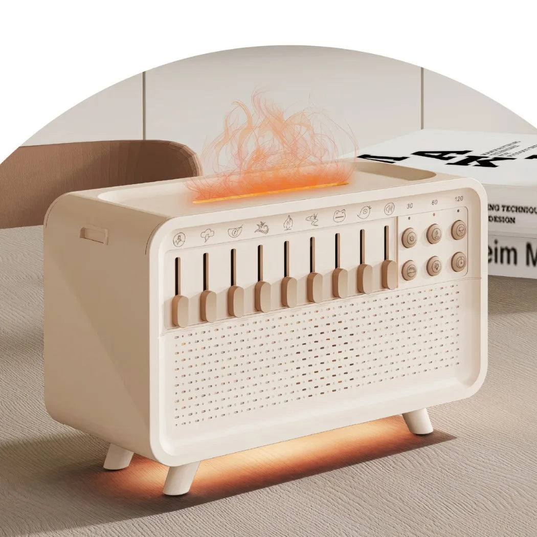 Belro white noise machine with humidifier and night light, compact health and beauty device for sleep and relaxation.