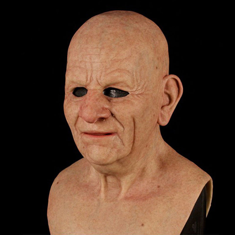 Realistic full face latex Halloween mask by BowLift, detailed creepy design for cosplay and costume wear.
