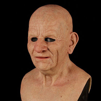 Realistic full face latex Halloween mask by BowLift, detailed creepy design for cosplay and costume wear.