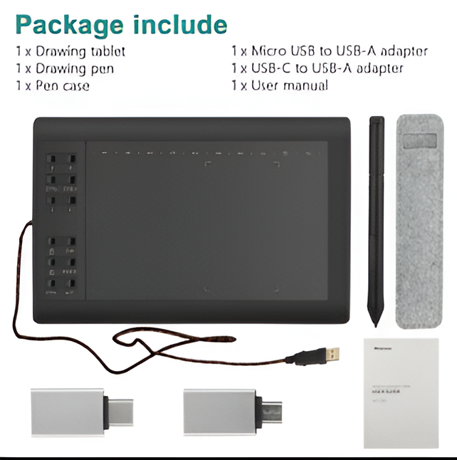 Belro graphic tablet drawing pad with digital pen for digital art and design, featuring a sleek electronic tablet display.