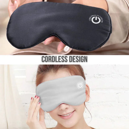 Belro rechargeable heated eye mask with soft fabric cover, designed for soothing eye comfort and relaxation in health and beauty.