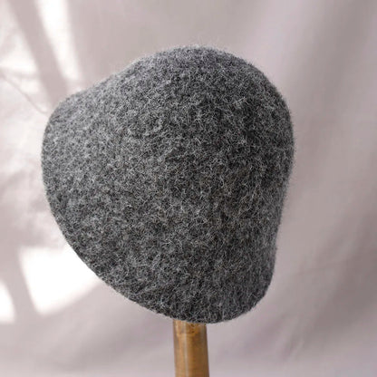 Women's winter wool bucket hat by Belro, featuring a cozy, stylish design perfect for cold weather.