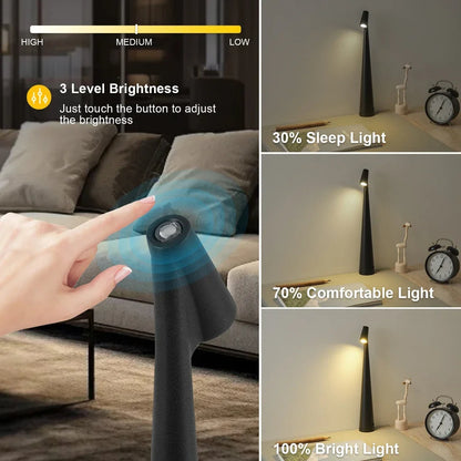 Belro touch control outdoor reading light with tri-color dimming, mounted on a wall for adjustable outdoor illumination.