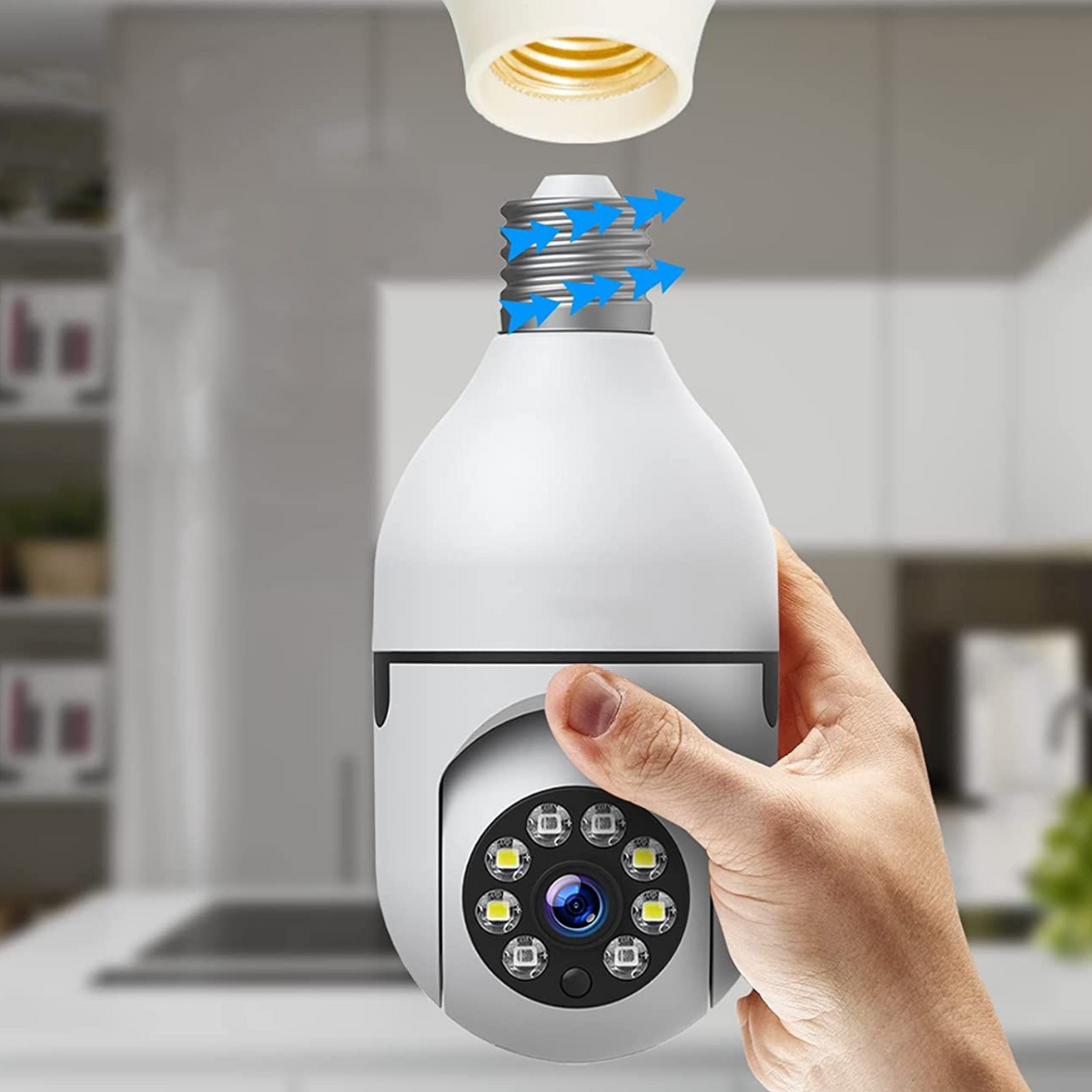 Belro wireless indoor and outdoor smart HD security camera with surveillance lens, ideal for home security monitoring.