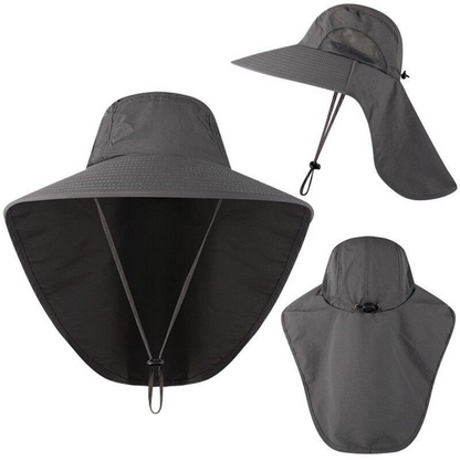 Belro breathable wide brim outdoor sun protection fishing hat with adjustable chin strap and UV shielding for outdoor activities.
