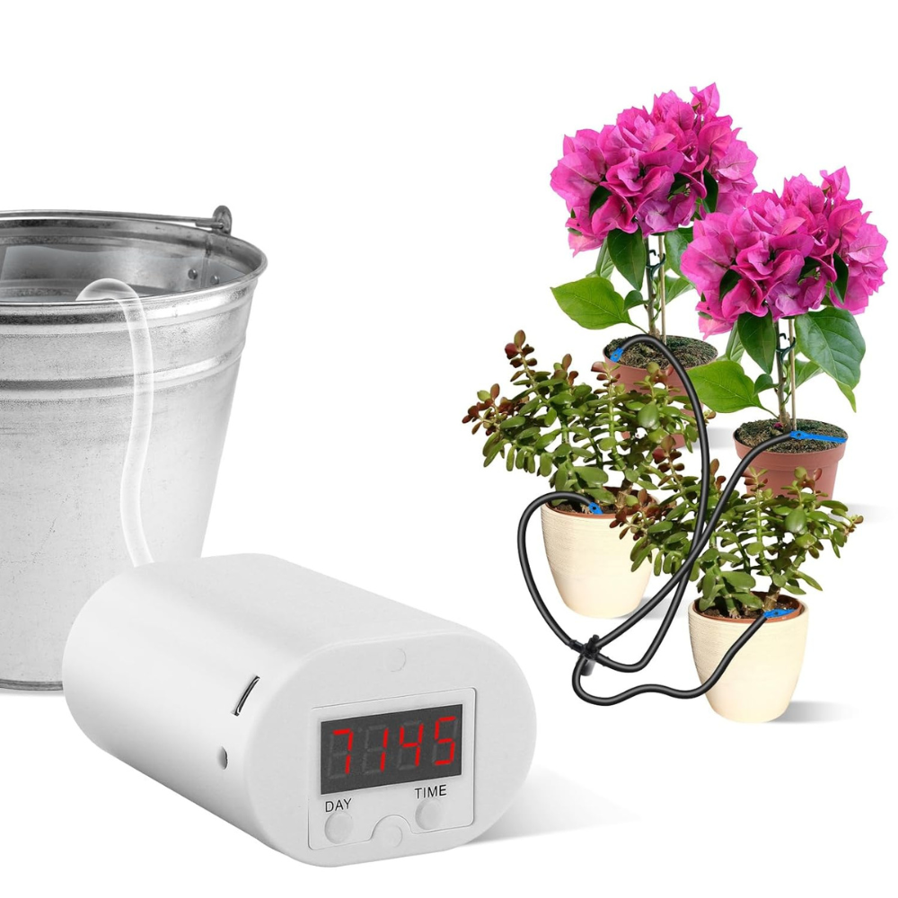 Belro Smart Garden auto watering system for outdoor plants, with hoses and control unit for efficient irrigation.