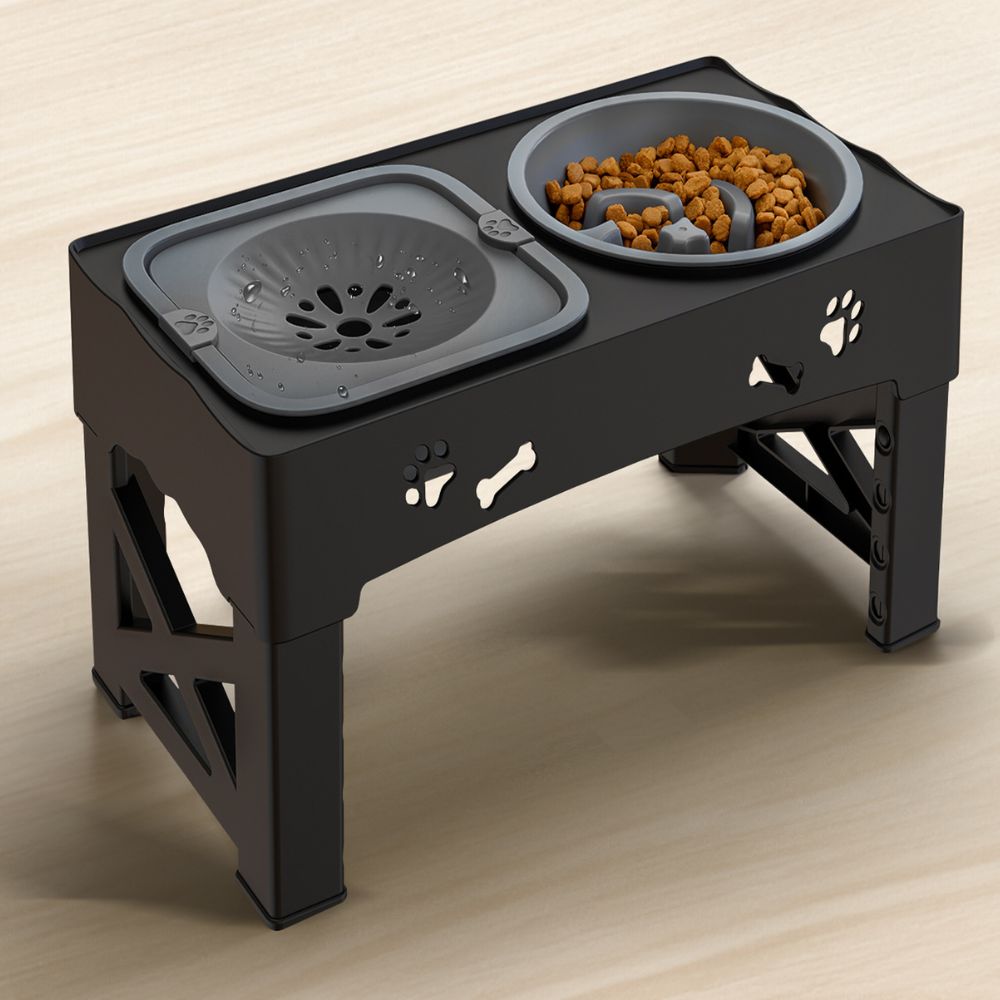 Belro adjustable raised dog slow feeder with multiple sections for controlled feeding and easy cleaning.