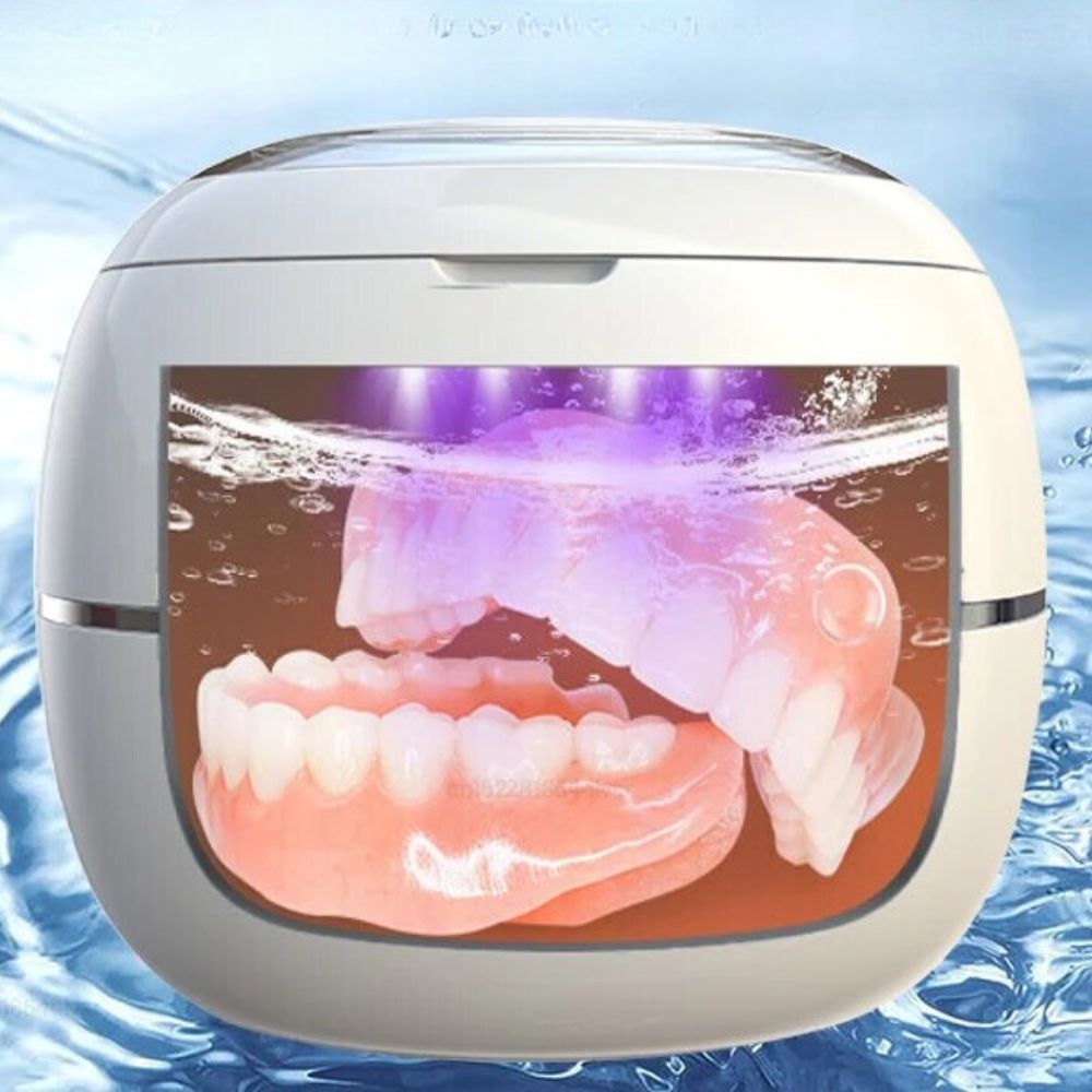 Belro ultrasonic portable denture cleaner machine for home use, featuring compact design and digital display, suitable for outdoor settings.