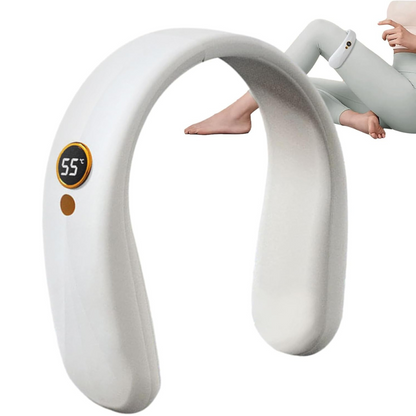 Belro portable heated neck warmer fan, stylish heating device worn around the neck, providing warmth and comfort in cold weather.