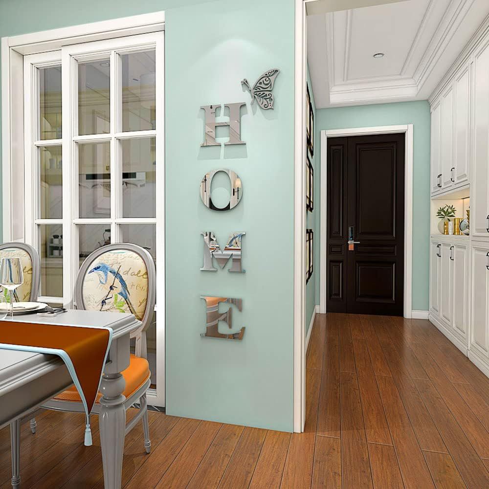 Belro 3D mirror wall sticker for home entrance decor, featuring a stylish, reflective design suitable for modern home and garden spaces.