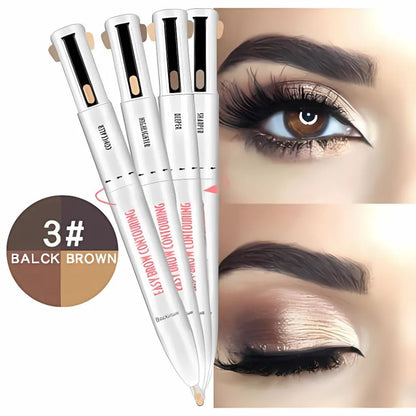 Belro 4-in-1 eyebrow pen for shaping, filling, concealing, and highlighting eyebrows, with precise applicator and natural finish.