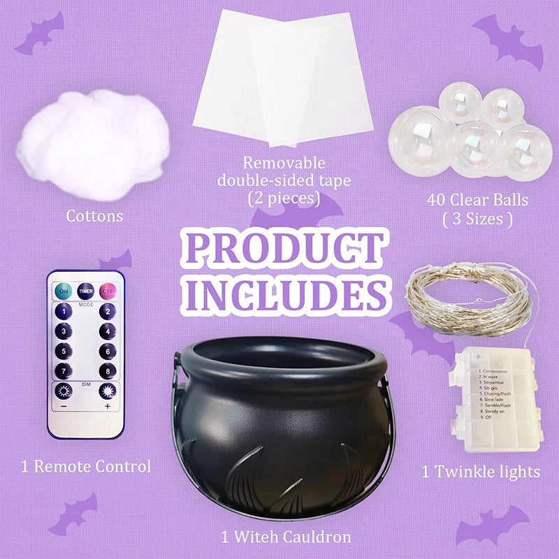 Men's Halloween witch costume by Belro featuring a bubbling indoor cauldron-themed design, perfect for spooky party attire.