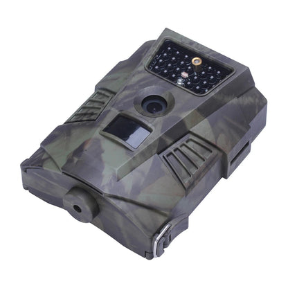 Belro Elite Vision wildlife trail camera mounted outdoors, showcasing its compact design and lens for wildlife monitoring.