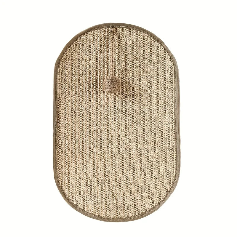 Belro sisal 3-in-1 wall-mounted cat scratch pad featuring sisal surface, mounted on a wooden frame for home and garden use.