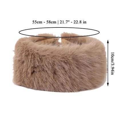 Belro fluffy faux fur headband for women, soft and cozy hair accessory with a plush fur design, perfect for stylish winter looks.