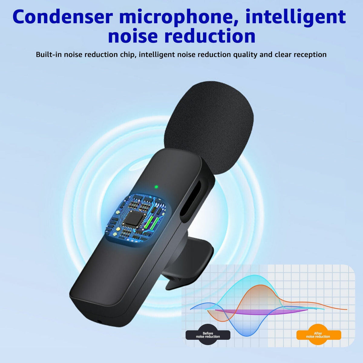 Belro lavalier microphone with clip and cable, ideal for electronics and audio recording or broadcasting.