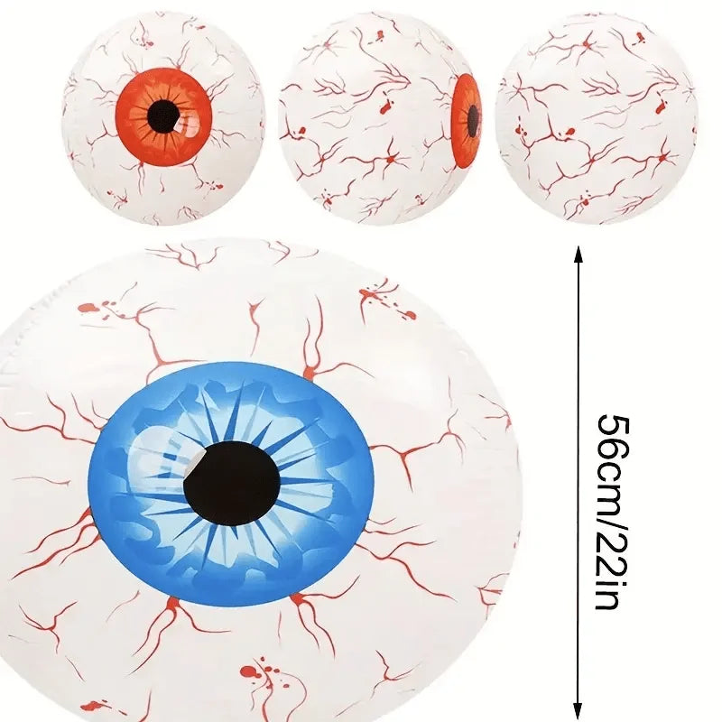 Belro Halloween eyeball balloon for spooky creepy decor, featuring realistic eyeball design on black background.