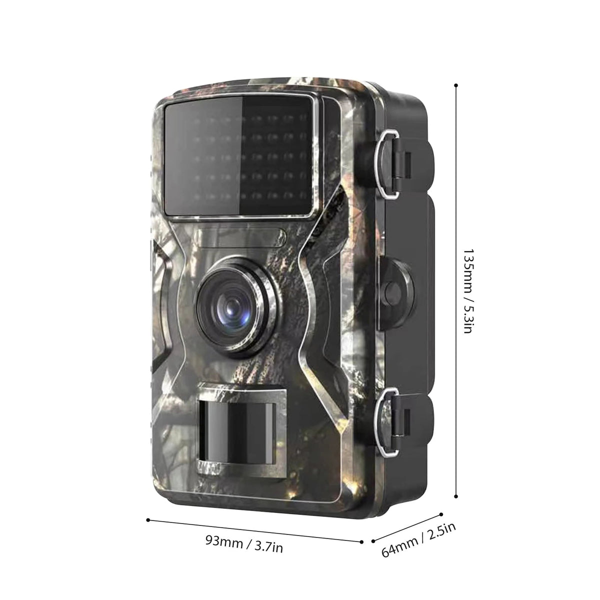 Belro 1080P night vision trail camera mounted outdoors, capturing wildlife with infrared illumination in low light conditions.