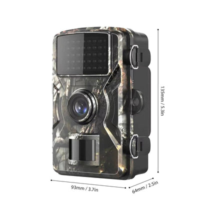 Belro 1080P night vision trail camera mounted outdoors, capturing wildlife with infrared illumination in low light conditions.
