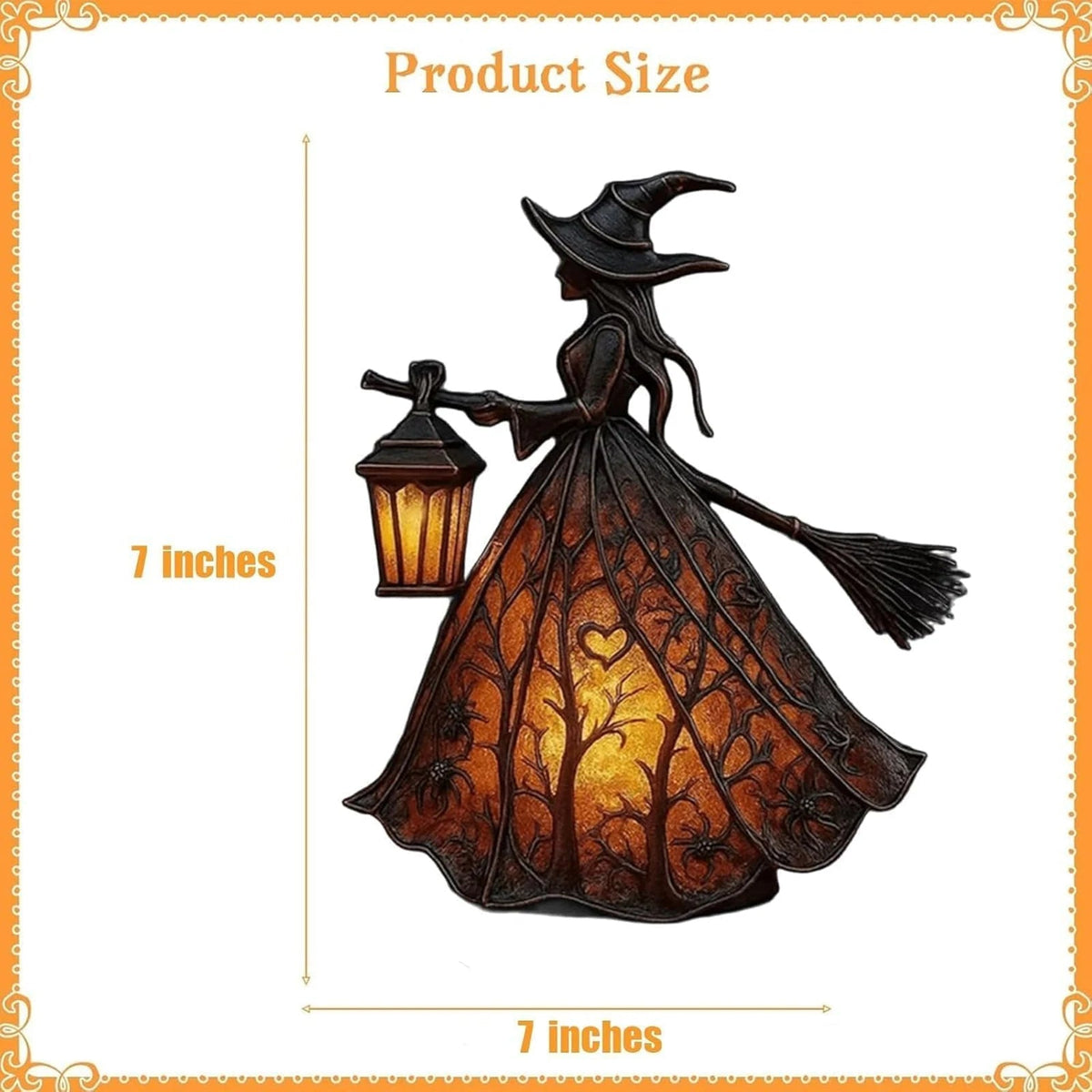 Belro Halloween Witch table lamp with spooky design, ideal as desk decor light for Halloween and spooky night lighting.