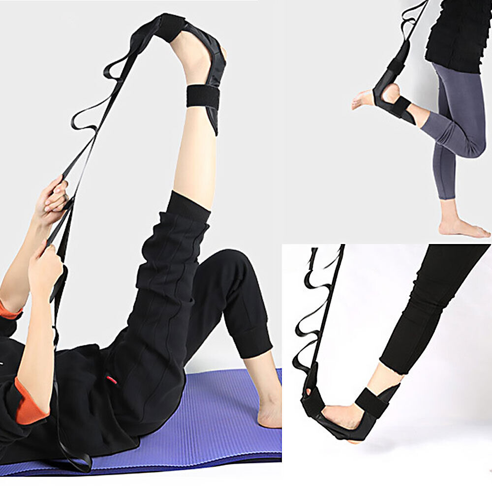 Belro men's yoga stretch strap shown in use, made of durable material for flexible stretching and improved flexibility.