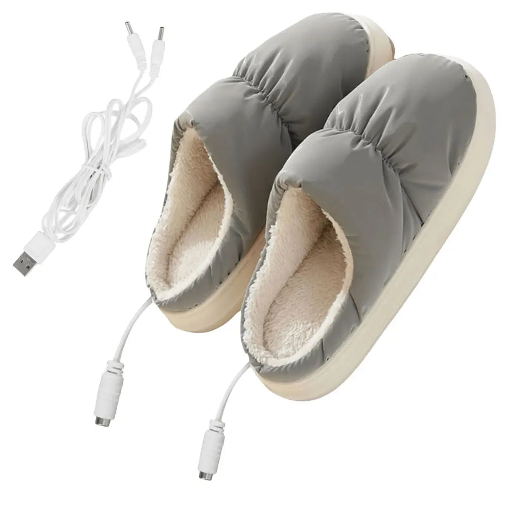 Belro USB heated slippers with electric foot warmer feature, soft fabric exterior, and cozy design for warmth and comfort.