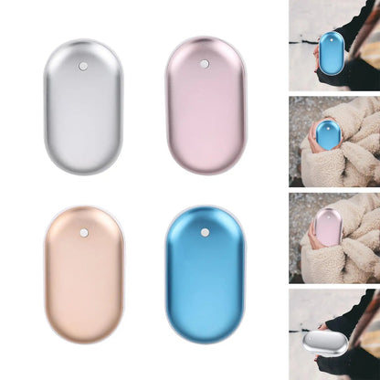 Belro USB rechargeable hand warmer with digital display, compact and portable for outdoor use in home and garden settings.