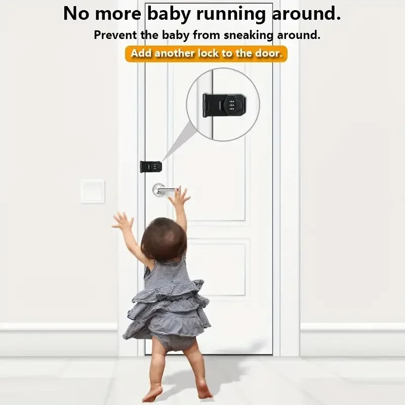 Belro secure cabinet lock with 3-digit combination, outdoor home and garden safety lock on cabinet door.